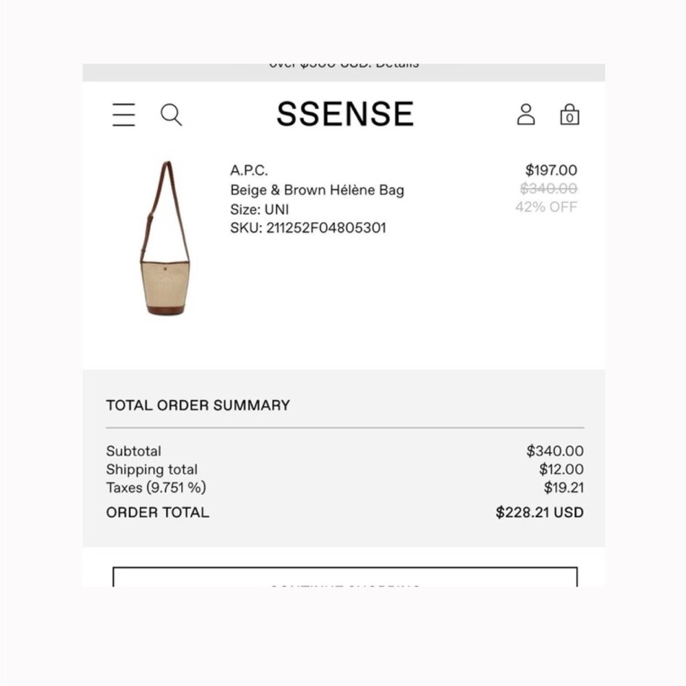 A.P.C. Beige and Dark Brown Sac Helene Noisette Bucket Bag - Picture 14 of 14